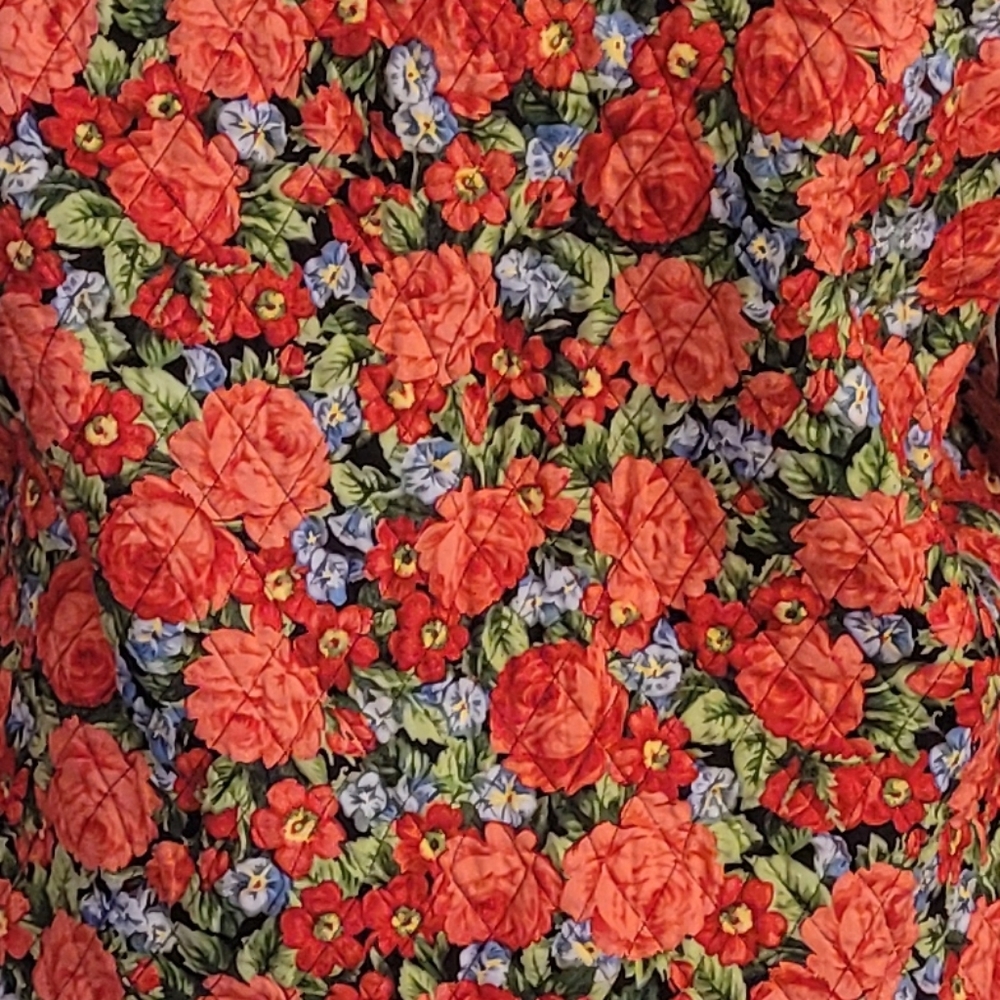 Handmade Rose Floral Quilted Jacket - Picture 4 of 5